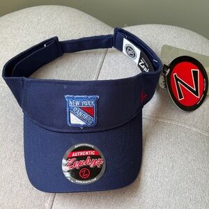 Zephyr Navy Blue New York Rangers Visor Hockey